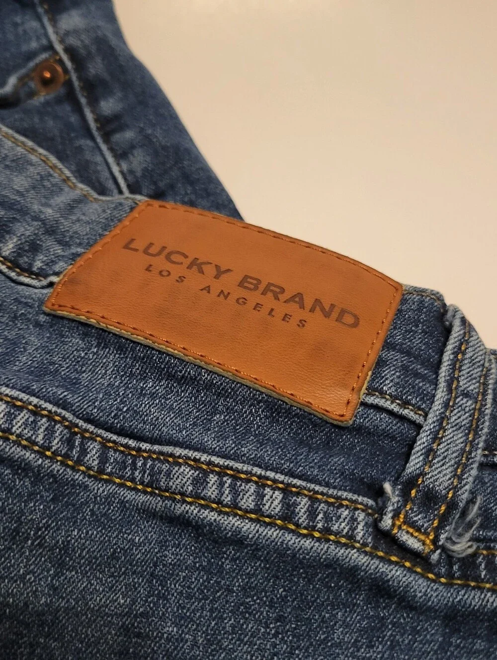 Lucky Brand 412 Athletic Slim Jeans Mens 38x30 *38x28* Blue Dark Wash Mid Rise
